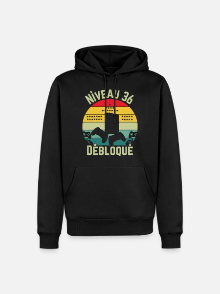 Level 36 freigeschaltet - Männer Premium Bio Hoodie - Schwarz