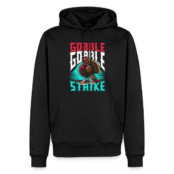 Drôle de bowling équipe bowler grève bowling club - Sweat à capuche Premium bio Homme - noir - Devant - Nico (187cm)