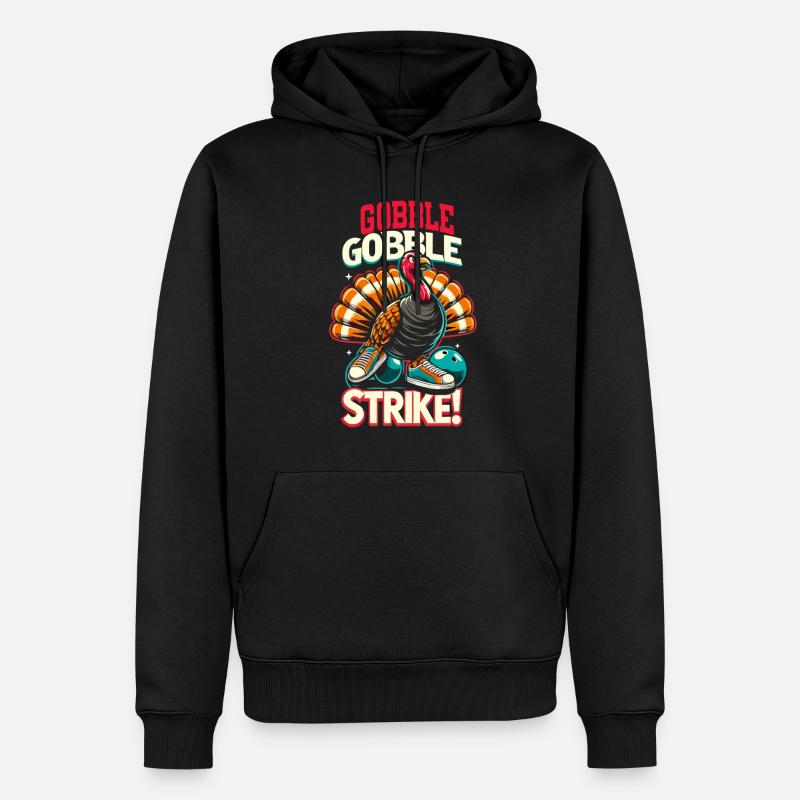 Drôle d’équipe de bowling-bowler-strike-bowling-club - Sweat à capuche Premium bio Homme - noir