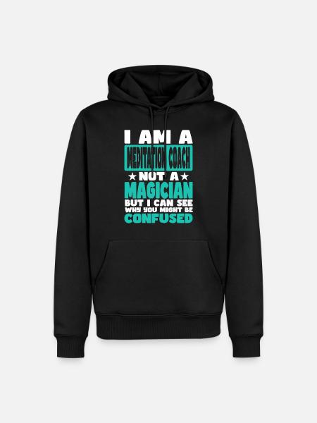 Meditation Coach - Men’s Premium Organic Hoodie - black