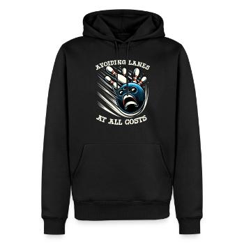 Lustiger Bowling-team-bowler-strike-bowling-club - Männer Premium Bio Hoodie - Schwarz - Vorne - Nico (187cm)