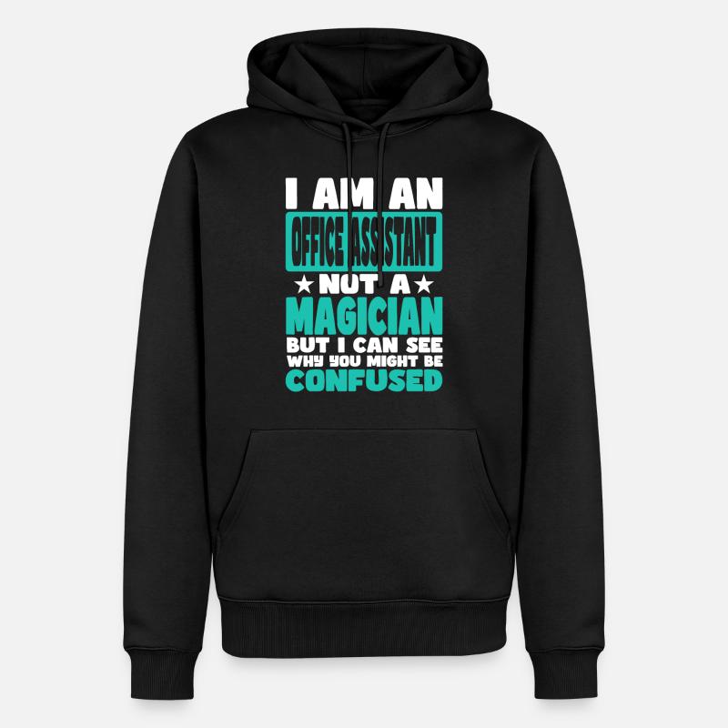 Assistant(e) de bureau - Sweat à capuche Premium bio Homme - noir