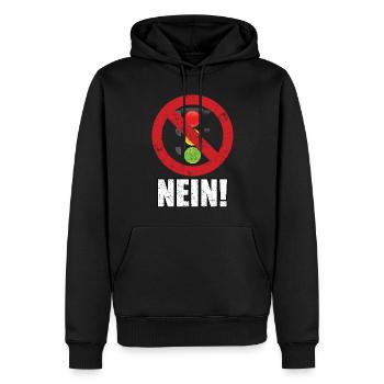 Feux de circulation disparus - Sweat à capuche Premium bio Homme - noir - Devant - Nico (187cm)