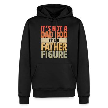Ce n’est pas un corps de papa, c’est une figure paternelle - Sweat à capuche Premium bio Homme - noir - Devant - Nico (187cm)