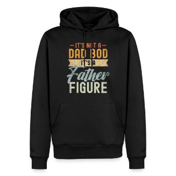 Ce n’est pas un corps de papa, c’est une figure paternelle - Sweat à capuche Premium bio Homme - noir - Devant - Nico (187cm)