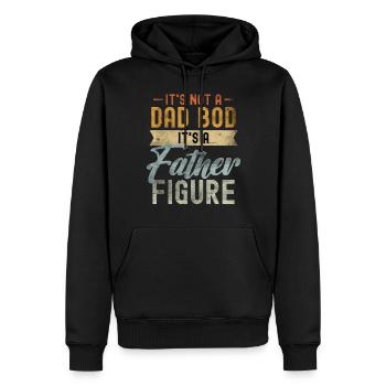 Ce n’est pas un corps de papa, c’est une figure paternelle - Sweat à capuche Premium bio Homme - noir - Devant - Nico (187cm)