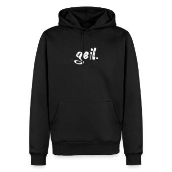 Refroidir - Sweat à capuche Premium bio Homme - noir - Devant - Nico (187cm)