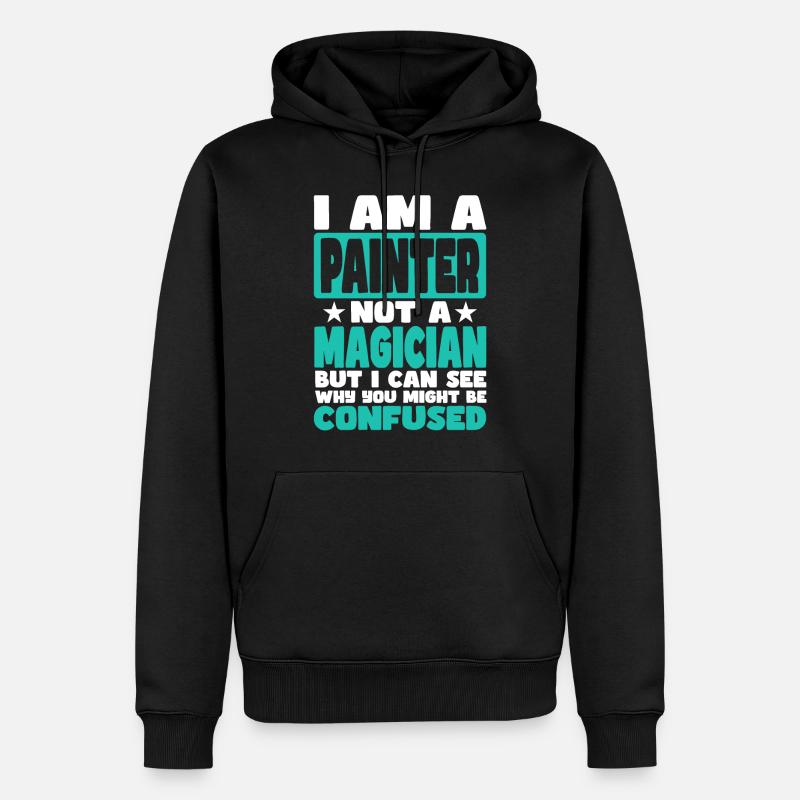 Maler - Männer Premium Bio Hoodie - Schwarz