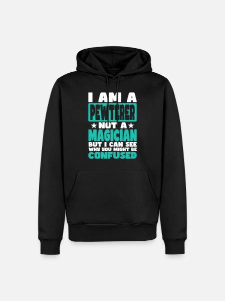 Étain - Sweat à capuche Premium bio Homme - noir