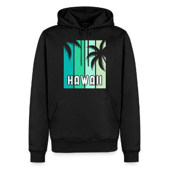 Hawaï - Sweat à capuche Premium bio Homme - noir - Devant - Nico (187cm)