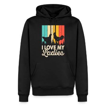 I Love My Ladies - Männer Premium Bio Hoodie - Schwarz - Vorne - Nico (187cm)