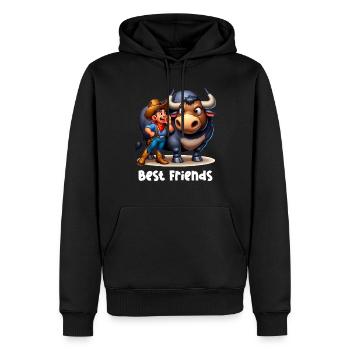 Rodeo Bull Riding Livestock Show Farmer Cattle - Männer Premium Bio Hoodie - Schwarz - Vorne - Nico (187cm)