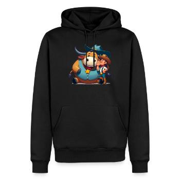 Rodeo Bull Riding Livestock Show Farmer Cattle - Männer Premium Bio Hoodie - Schwarz - Vorne - Nico (187cm)