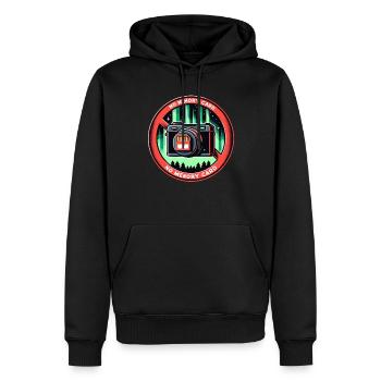Polarlicht-aurora-verfolger Alaska Wilderness - Männer Premium Bio Hoodie - Schwarz - Vorne - Nico (187cm)