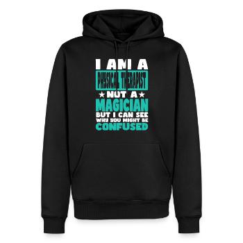 Physiotherapeut - Männer Premium Bio Hoodie - Schwarz - Vorne - Nico (187cm)