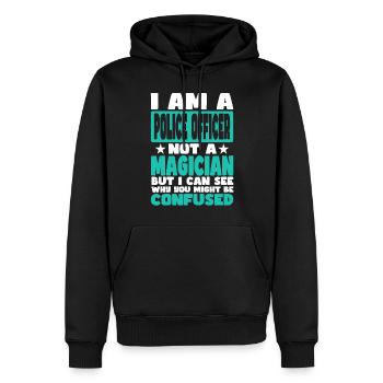 Polizeibeamter - Männer Premium Bio Hoodie - Schwarz - Vorne - Nico (187cm)