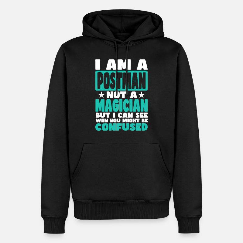 Briefträger - Männer Premium Bio Hoodie - Schwarz
