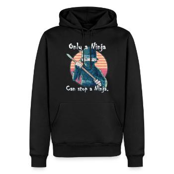 Only a Ninja can stop a Ninja - Men’s Premium Organic Hoodie - black - Front - Nico (187cm)