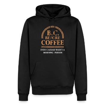 Jules César Histoire romaine Empire romain - Sweat à capuche Premium bio Homme - noir - Devant - Nico (187cm)
