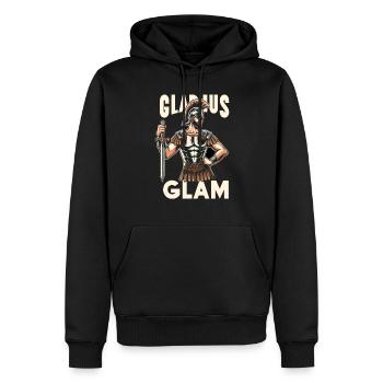 Jules César Histoire romaine Empire romain - Sweat à capuche Premium bio Homme - noir - Devant - Nico (187cm)