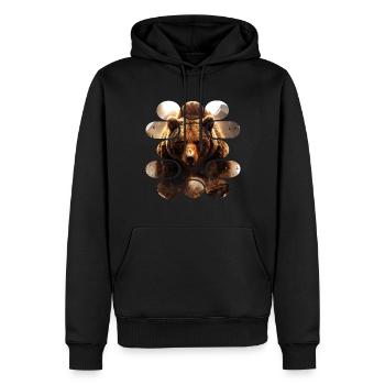 Grizzli maléfique. Nature, Aventure, Sauvage, Nature sauvage - Sweat à capuche Premium bio Homme - noir - Devant - Nico (187cm)