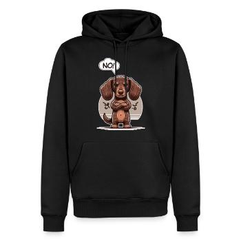 NEIN! Wiener Hund Frecher Dackel Lustiger Wursthund - Männer Premium Bio Hoodie - Schwarz - Vorne - Nico (187cm)
