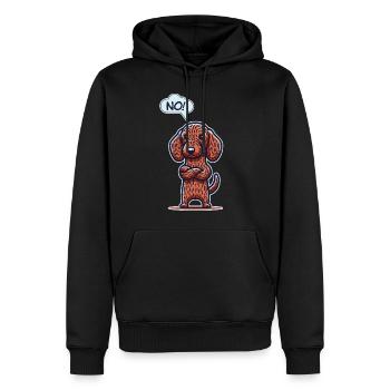NEIN! Wiener Hund Frecher Dackel Lustiger Wursthund - Männer Premium Bio Hoodie - Schwarz - Vorne - Nico (187cm)