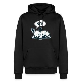 NON! Chihuahua Chien Effronté Dire Drôle Chihuahua - Sweat à capuche Premium bio Homme - noir - Devant - Nico (187cm)