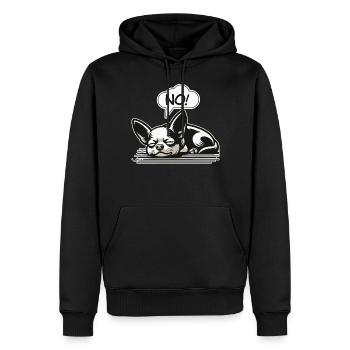 NON! Chihuahua Chien Effronté Dire Drôle Chihuahua - Sweat à capuche Premium bio Homme - noir - Devant - Nico (187cm)