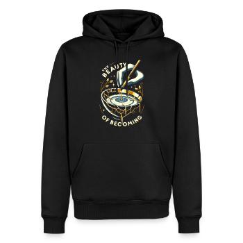 Kintsugi Kintsukuroi Imperfekte Japanische Kunst - Männer Premium Bio Hoodie - Schwarz - Vorne - Nico (187cm)