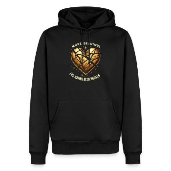 Kintsugi Kintsukuroi Imperfekte Japanische Kunst - Männer Premium Bio Hoodie - Schwarz - Vorne - Nico (187cm)