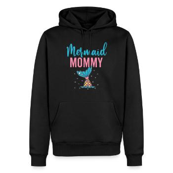 Chemise de fête d’anniversaire sirène pour fille maman maman - Sweat à capuche Premium bio Homme - noir - Devant - Nico (187cm)