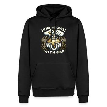 Kintsugi Kintsukuroi Imperfekte Japanische Kunst - Männer Premium Bio Hoodie - Schwarz - Vorne - Nico (187cm)