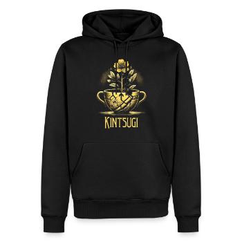 Kintsugi Kintsukuroi Imperfekte Japanische Kunst - Männer Premium Bio Hoodie - Schwarz - Vorne - Nico (187cm)