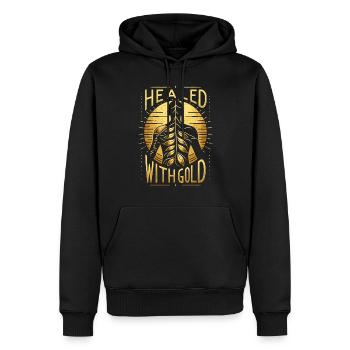Kintsugi Kintsukuroi Imperfekte Japanische Kunst - Männer Premium Bio Hoodie - Schwarz - Vorne - Nico (187cm)