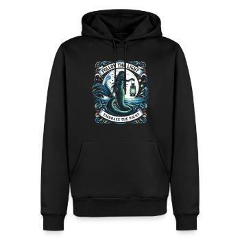 Creepy Sirens, Horror Mermaid, Creepy - Men’s Premium Organic Hoodie - black - Front - Nico (187cm)