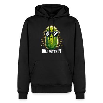Pickle Lover Funny Pickle Dill Pickle Pickled - Men’s Premium Organic Hoodie - black - Front - Nico (187cm)