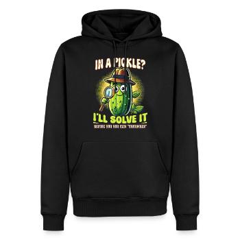 Pickle Lover Funny Pickle Dill Pickle Pickled - Men’s Premium Organic Hoodie - black - Front - Nico (187cm)