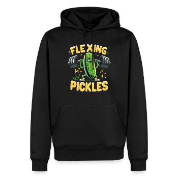 Pickle Lover Funny Pickle Dill Pickle Pickled - Men’s Premium Organic Hoodie - black - Front - Nico (187cm)
