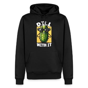 Pickle Lover Funny Pickle Dill Pickle Pickled - Men’s Premium Organic Hoodie - black - Front - Nico (187cm)