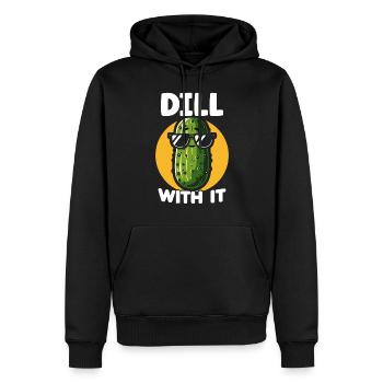 Pickle Lover Funny Pickle Dill Pickle Pickled - Men’s Premium Organic Hoodie - black - Front - Nico (187cm)