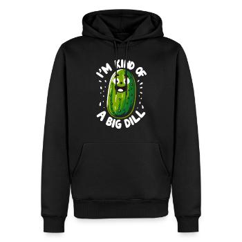 Pickle Lover Funny Pickle Dill Pickle Pickled - Men’s Premium Organic Hoodie - black - Front - Nico (187cm)
