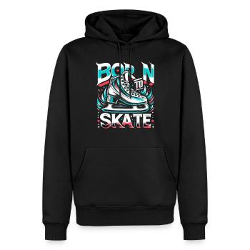 Patinage sur glace Patineurs sur glace - Sweat à capuche Premium bio Homme - noir - Devant - Nico (187cm)