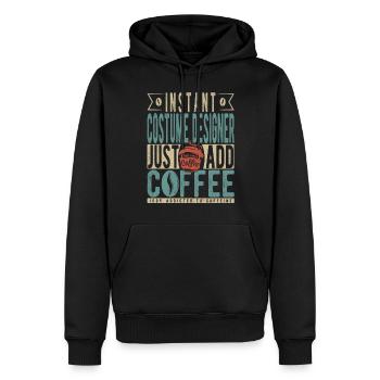 Instant-Kostümbildner fügen einfach Kaffee hinzu - Männer Premium Bio Hoodie - Schwarz - Vorne - Nico (187cm)