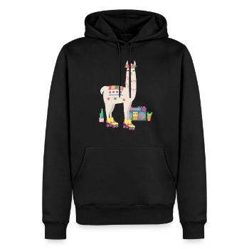 lama patin à roulettes Derby Retro des années 70 80 Cactus - Sweat à capuche Premium bio Homme - noir - Devant - Nico (187cm)