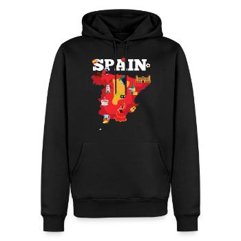 Espagne Carte de voyage España Flag Pride Souvenir - Sweat à capuche Premium bio Homme - noir - Devant - Nico (187cm)