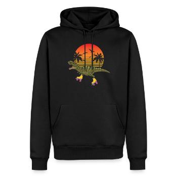 Trex Roller Skate Derby Beach 80s Californie - Sweat à capuche Premium bio Homme - noir - Devant - Nico (187cm)