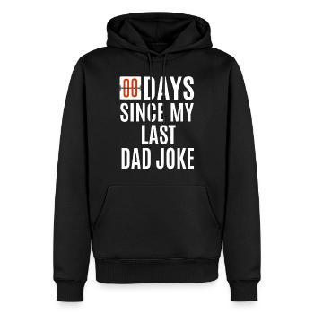 Zero Days Since My Last Dad Joke Funny Fathers - Men’s Premium Organic Hoodie - black - Front - Nico (187cm)