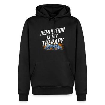 Derby de démonstration Derby de démolition Derby de démolition - Sweat à capuche Premium bio Homme - noir - Devant - Nico (187cm)