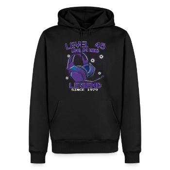 Level 45 freigeschaltet Spieler zum 45-jährigen - Männer Premium Bio Hoodie - Schwarz - Vorne - Nico (187cm)